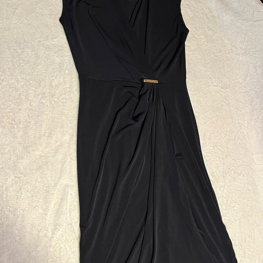 MICHAEL Michael Kors navy Twist-Detail Midi Dress